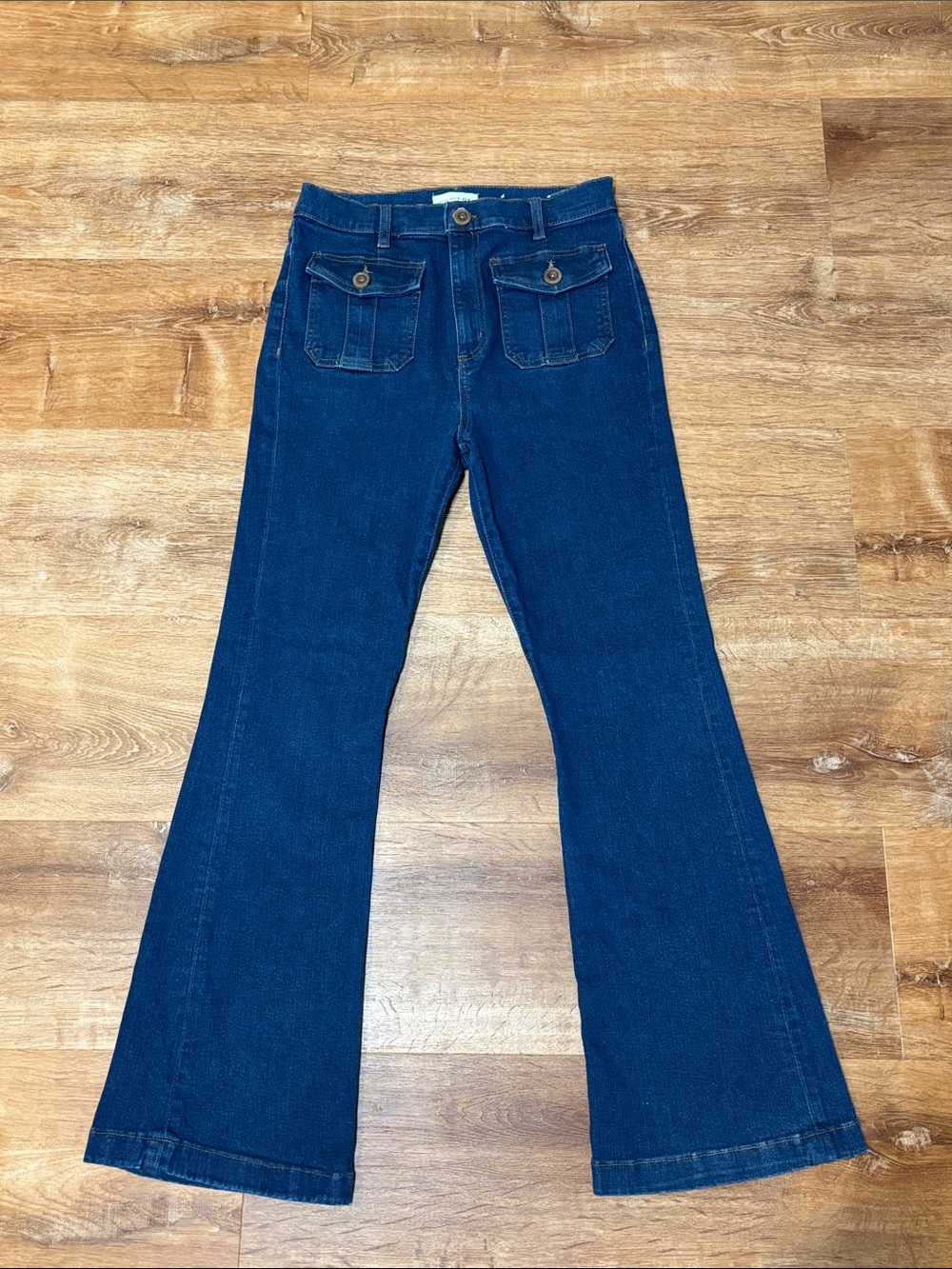 Loft Women’s Dark Blue Flared Jeans - Classic High-Waist Style